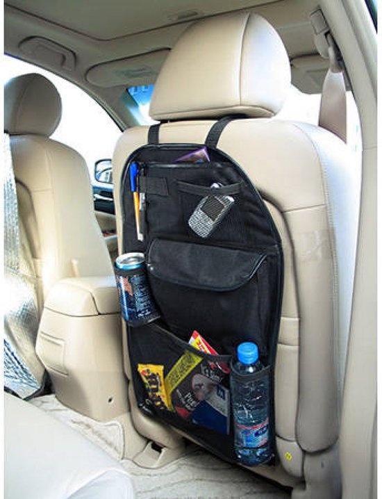 Auto Organizer 59×38 cm – Waterbestendige Stoelbescherming met Meerdere Opbergvakken – Universele Beschermhoes Achter Autostoel - Afbeelding 4