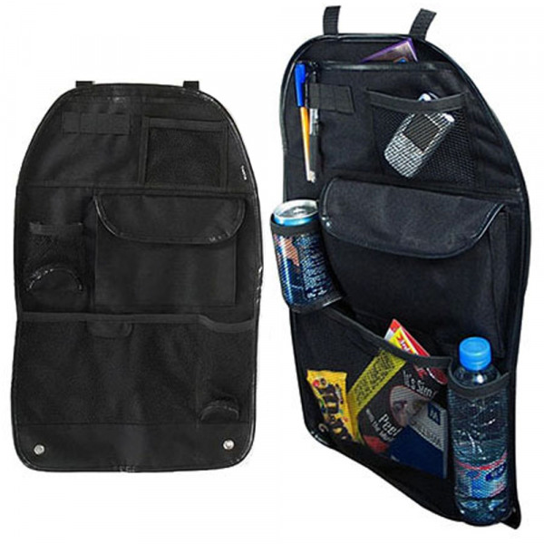 Auto Organizer 59×38 cm – Waterbestendige Stoelbescherming met Meerdere Opbergvakken – Universele Beschermhoes Achter Autostoel