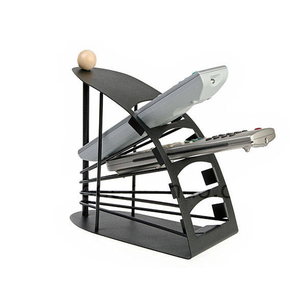 Afstandsbediening Houder Organizer – Met 4 Compartimenten – Universele Opbergstandaard voor TV Afstandsbedieningen, Telefoons & Accessoires – Metaal – Zwart - Afbeelding 3