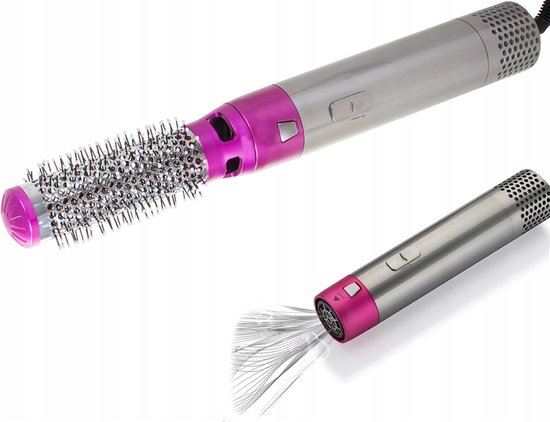 3-in-1 Hairdryer – Föhn, Krultang & Stijltang – Ionische Technologie – 3 Warmte- & Snelheidsstanden – Inclusief 3 Opzetstukken – Compact & Lichtgewicht - Afbeelding 4