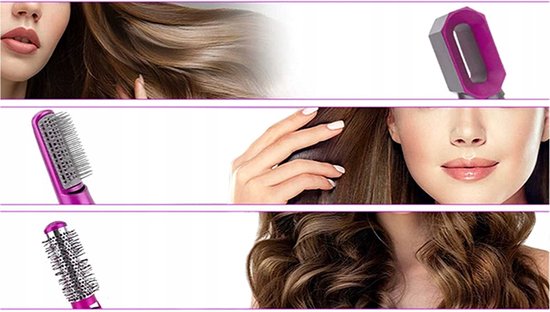 3-in-1 Hairdryer – Föhn, Krultang & Stijltang – Ionische Technologie – 3 Warmte- & Snelheidsstanden – Inclusief 3 Opzetstukken – Compact & Lichtgewicht - Afbeelding 5