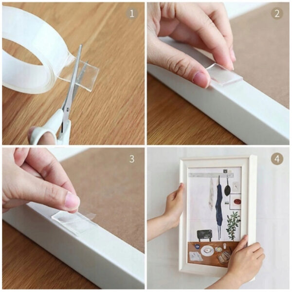 ADGO - Dubbelzijdige Nano Tape - Transparante Montagetape - 3 meter - Afbeelding 7