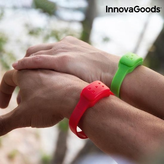 InnovaGoods Citronella Anti-Muggenarmband – Siliconen Muggenbandje in Rood, Groen & Blauw – Natuurlijk & Verstelbaar - Afbeelding 5