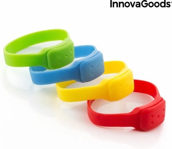 InnovaGoods Citronella Anti-Muggenarmband – Siliconen Muggenbandje in Rood, Groen & Blauw – Natuurlijk & Verstelbaar - Afbeelding 8