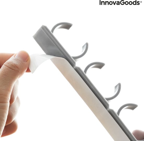 InnovaGoods Jarlock Kruidenrek – Zelfklevend, Verdeelbaar & Ophangbaar – 20 Potjes – Keuken Organizer PVC, Grijs - Afbeelding 6