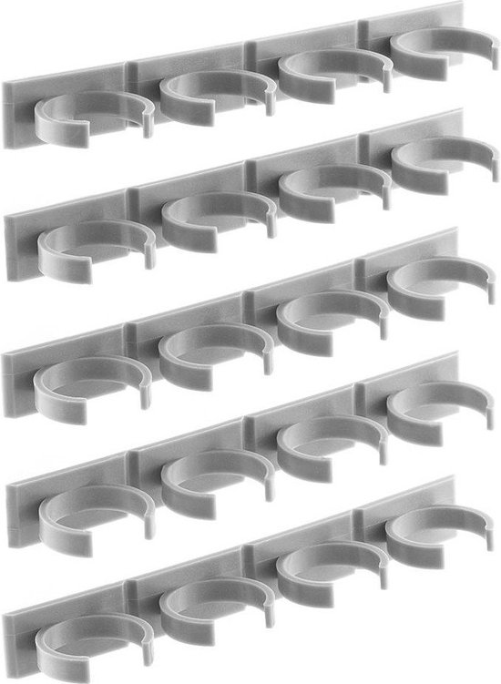 InnovaGoods Jarlock Kruidenrek – Zelfklevend, Verdeelbaar & Ophangbaar – 20 Potjes – Keuken Organizer PVC, Grijs - Afbeelding 10