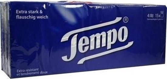 Tempo Zakdoekjes Original – 15 × 10 Stuks – 4-Laags, Extra Zacht & Stevig – Papier van Premium Kwaliteit - Afbeelding 4