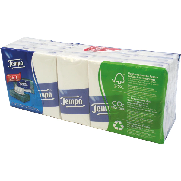 Tempo Zakdoekjes Original – 15 × 10 Stuks – 4-Laags, Extra Zacht & Stevig – Papier van Premium Kwaliteit - Afbeelding 3