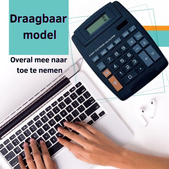 Best Choice XL Rekenmachine – Grote Bureau-Calculator – Grote Display & 12 Cijfers – Ideaal voor Kantoor & Thuisgebruik - Afbeelding 3