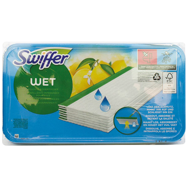 Swiffer Vochtige Vloerdoekjes 12 stuks – Krachtige en frisse reiniging voor harde vloeren