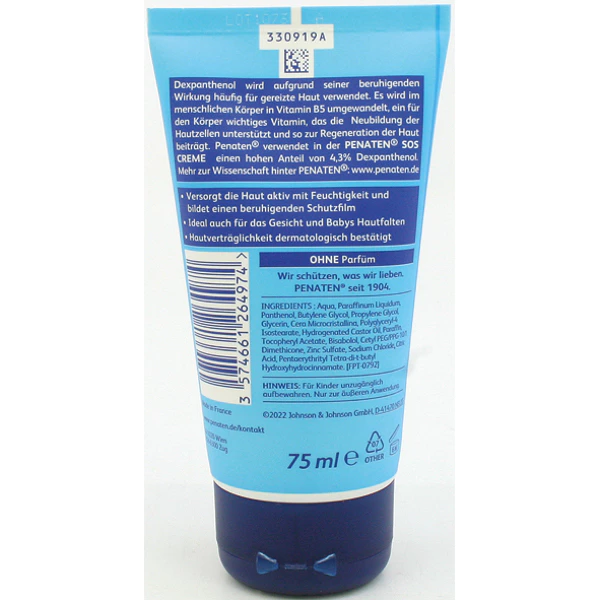 Penaten SOS Crème 75 ml – Droge en Geïrriteerde Huid – Kalmerende en Herstellende Crème - Afbeelding 2