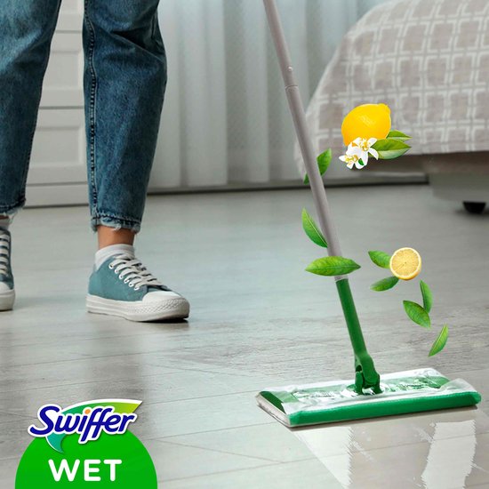 Swiffer Vloerreiniger Vochtige Vloerdoekjes – 24 Navullingen – Frisse Citroengeur – Grondige Reiniging voor Alle Vloertypen - Afbeelding 3