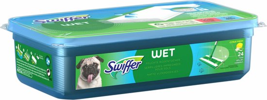 Swiffer Vloerreiniger Vochtige Vloerdoekjes – 24 Navullingen – Frisse Citroengeur – Grondige Reiniging voor Alle Vloertypen - Afbeelding 9