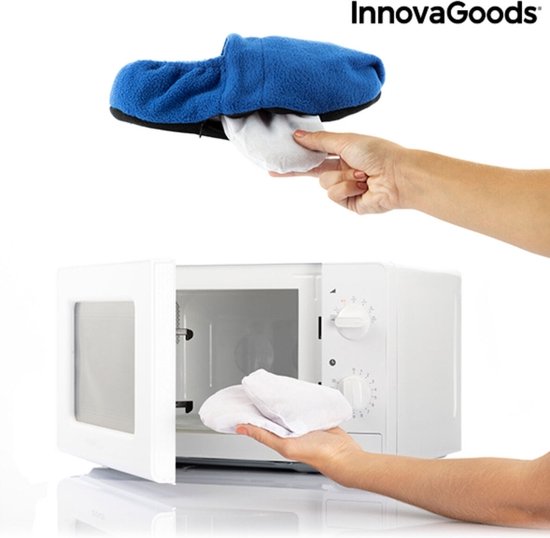 InnovaGoods Opwarmbare Magnetron Pantoffels – Warme Huissloffen met Klei-Inlays – Blauw – Uniseks - Afbeelding 3