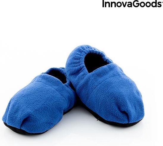 InnovaGoods Opwarmbare Magnetron Pantoffels – Warme Huissloffen met Klei-Inlays – Blauw – Uniseks - Afbeelding 8