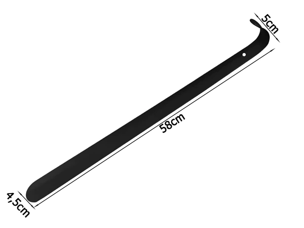 Lange Schoenlepel 58 cm – RVS Schoentrekker – Stevige Metalen Insteeklepel met Ophangoog – Duurzaam & Ergonomisch - Afbeelding 2