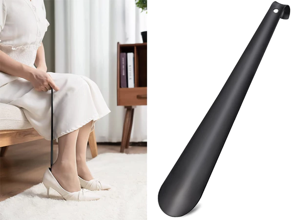 Lange Schoenlepel 58 cm – RVS Schoentrekker – Stevige Metalen Insteeklepel met Ophangoog – Duurzaam & Ergonomisch - Afbeelding 7
