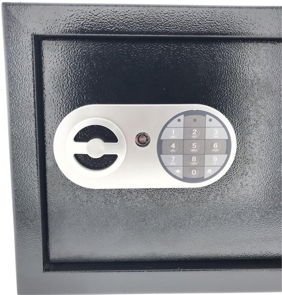 Benson Elektronische Kluis met Cijferslot – Stahlex Superlock – 25 x 35 x 25 cm – Met Sleutel & Bevestigingsbouten – Programmeerbaar Codeslot – Voor Binnen & Buiten – Zwart - Afbeelding 2