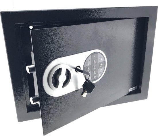 Benson Elektronische Kluis met Cijferslot – Stahlex Superlock – 25 x 35 x 25 cm – Met Sleutel & Bevestigingsbouten – Programmeerbaar Codeslot – Voor Binnen & Buiten – Zwart - Afbeelding 3