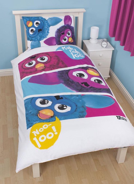 Kinder dekbedovertrek met Furby print – officieel Furby Dekbedovertrek voor jongens en meisjes