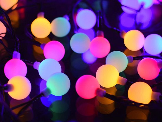 Solar Tuinverlichting Guirlande – 40 LED Veelkleurige Lichtslinger – 8 Verlichtingsmodi – Zonne-energie Buitenverlichting voor Tuin, Feest & Terras - Afbeelding 2