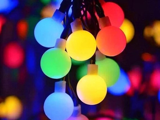 Solar Tuinverlichting Guirlande – 40 LED Veelkleurige Lichtslinger – 8 Verlichtingsmodi – Zonne-energie Buitenverlichting voor Tuin, Feest & Terras - Afbeelding 6
