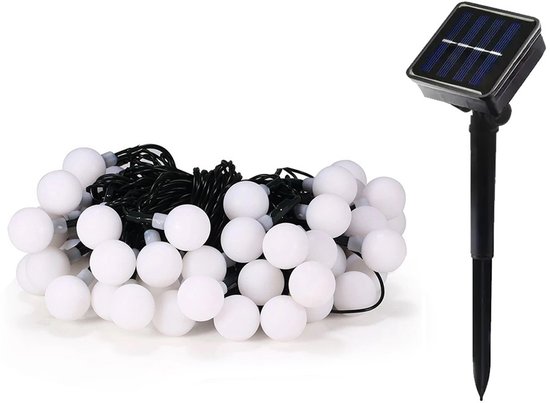 Solar Tuinverlichting Guirlande – 40 LED Veelkleurige Lichtslinger – 8 Verlichtingsmodi – Zonne-energie Buitenverlichting voor Tuin, Feest & Terras - Afbeelding 3