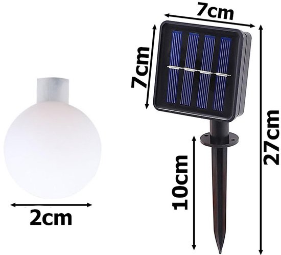 Solar Tuinverlichting Guirlande – 40 LED Veelkleurige Lichtslinger – 8 Verlichtingsmodi – Zonne-energie Buitenverlichting voor Tuin, Feest & Terras - Afbeelding 7