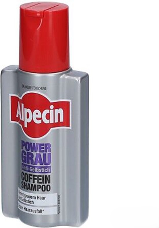 Alpecin PowerGrey Shampoo 200 ml – Versterkt Grijs Haar & Vermindert Gele Gloed – Met Koffeïnecomplex - Afbeelding 4