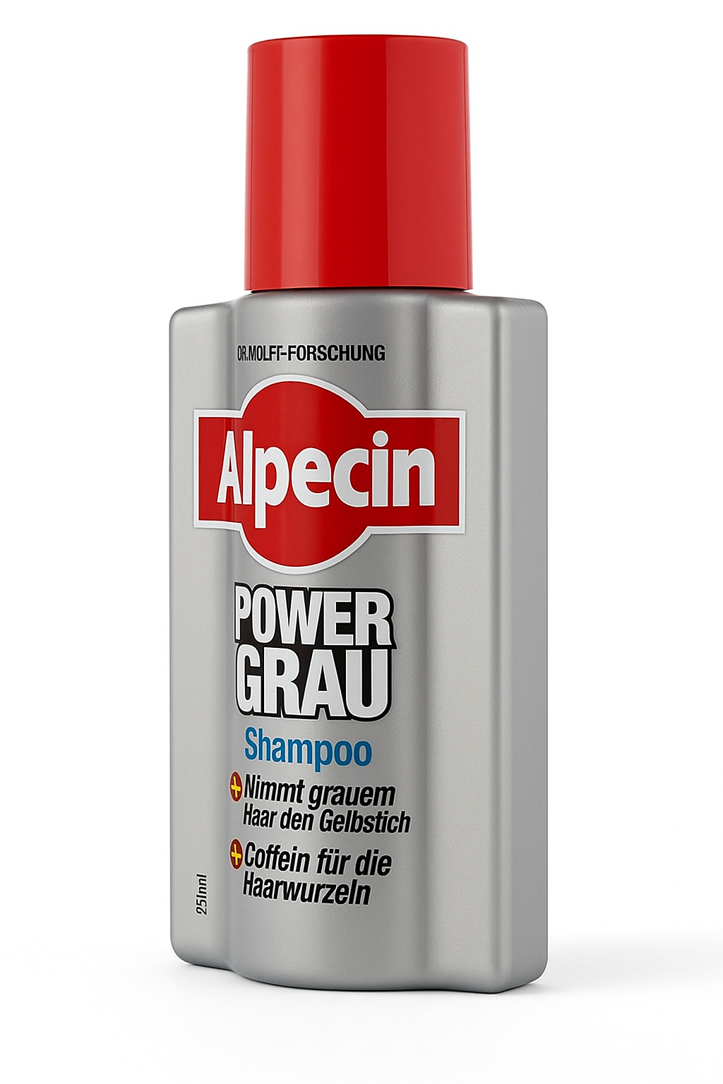 Alpecin PowerGrey Shampoo 200 ml – Versterkt Grijs Haar & Vermindert Gele Gloed – Met Koffeïnecomplex - Afbeelding 2