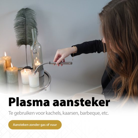 THAR Elektrische Lange Plasma Aansteker – USB Oplaadbaar – Windproof & Veilig – Met Kinderslot – Voor Kaarsen, BBQ, Kachel - Afbeelding 9