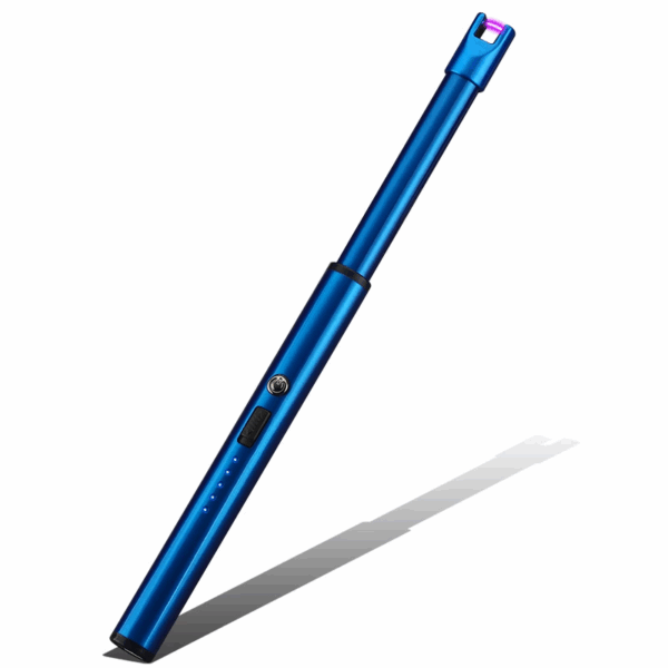 THAR Elektrische Lange Plasma Aansteker – USB Oplaadbaar – Windproof & Veilig – Met Kinderslot – Voor Kaarsen, BBQ, Kachel - Blauw