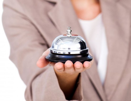 Set van 2 Receptiebellen – Tafelbel Metaal Zilver Ø9 cm – Klassieke Servicebel – Voor Horeca, Balie & Thuisgebruik - Afbeelding 2