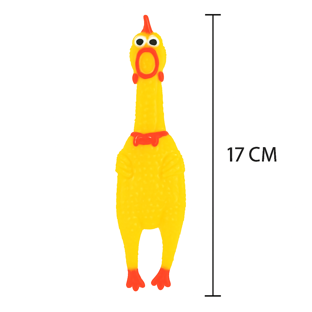 THAR schreeuwende kip 17cm geel