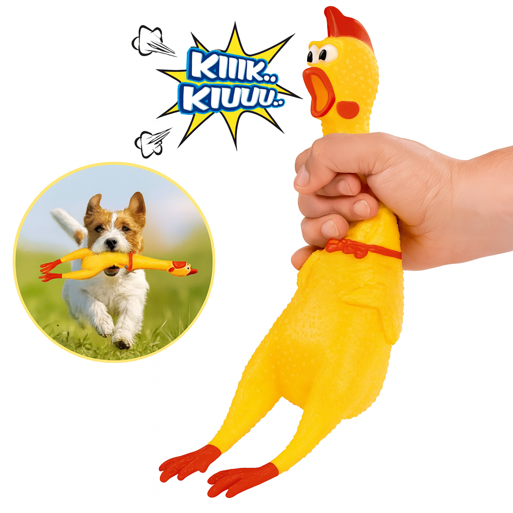 schreeuwende kip detailweergave