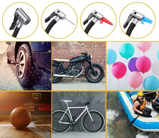 12V Elektrische Compressor Bandenpomp – 150 PSI / 10 Bar – 27 L/min – Voor Auto, Motor, Fiets, Ballen & Luchtbed – Met LED Verlichting & Manometer – Compact & Draagbaar - Afbeelding 4