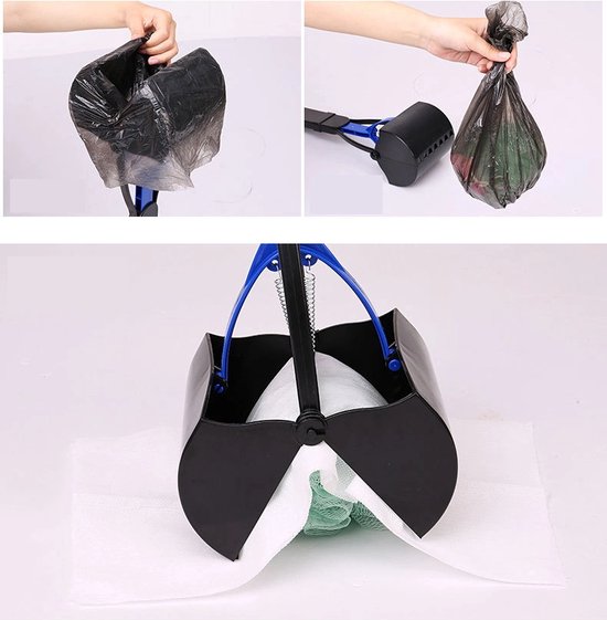 THAR Hondenpoepschep – Poepgrijper voor Honden – Inclusief Rolhouder met 15 Afvalzakjes – Hygiënisch, Inklapbaar en Eenvoudig in Gebruik – 60 cm – Verkrijgbaar in 5 Kleuren - Afbeelding 7