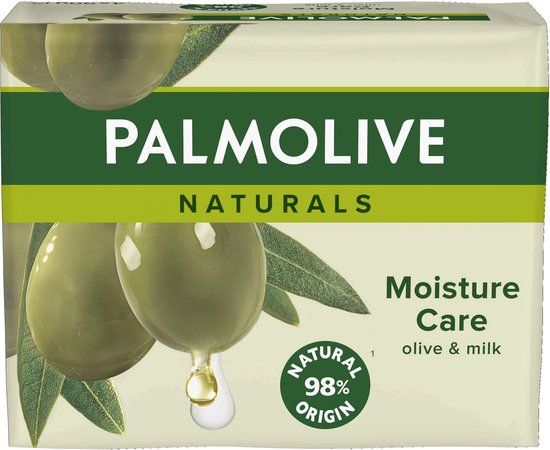 Palmolive Naturals Olijf Tabletzeep – 36 x 90 g – Milde en Hydraterende Zeep met Natuurlijke Olijfolie – Verzorgende Hand- en Lichaamszeep – Voordeelverpakking