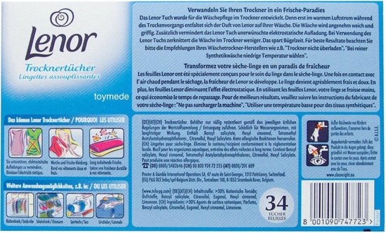 Lenor Droogtrommeldoekjes Aprilfris – 12 × 34 Stuks (Totaal 408 Wasbeurten) – Frisse Geur, Zachte Kleding & Antistatische Werking - Afbeelding 3