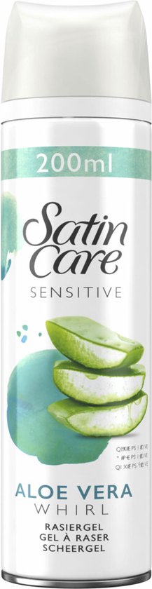 Gillette Venus Satin Care Scheergel 6 × 200 ml – Voor Gevoelige Huid – Hydraterend & Kalmerend - Afbeelding 3