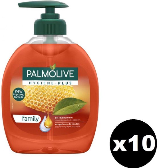 Palmolive Hygiene Plus Family Handzeep – 10 × 300 ml – Antibacteriële Wasgel met Natuurlijk Propolisextract – Huidvriendelijke Handzeep voor het Hele Gezin - Afbeelding 2