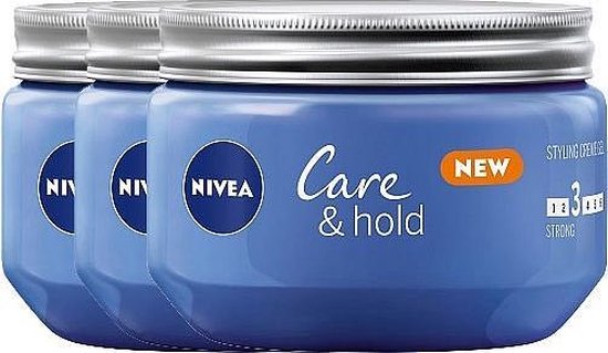 NIVEA Care & Hold Styling Crème Gel – Voordeelverpakking 3 x 150 ml – Sterke Hold met Natuurlijke Verzorging - Afbeelding 7