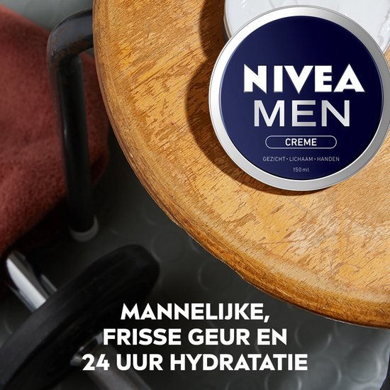NIVEA Men Crème 5 x 150 ml – Hydraterende Crème voor Gezicht, Lichaam en Handen – Voordeelverpakking - Afbeelding 6