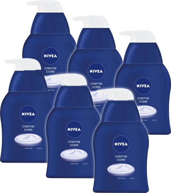 NIVEA Crème Care Handzeep – 6 x 250 ml – Voordeelverpakking – Verzorgende Crème Handzeep voor Zachte Handen