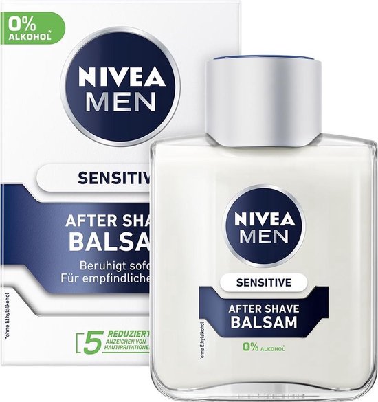 NIVEA MEN Sensitive Aftershavebalsem 100 ml – Kalmerend & Verzorgend voor de Gevoelige Huid