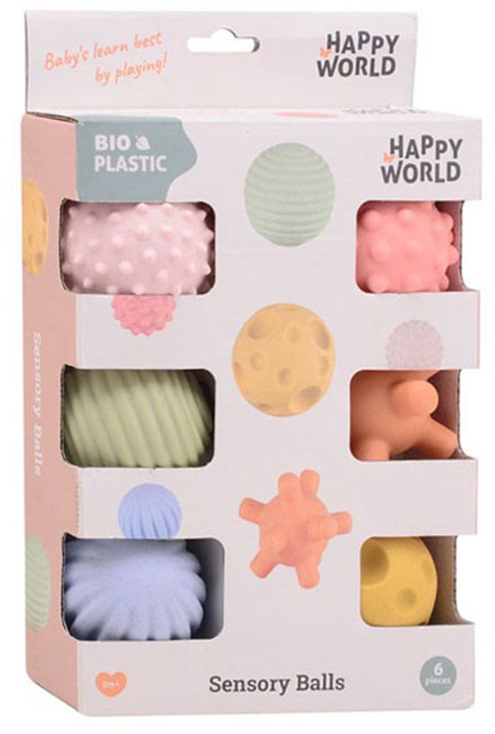 johntoy motoriek en zintuigballen bioplastic set