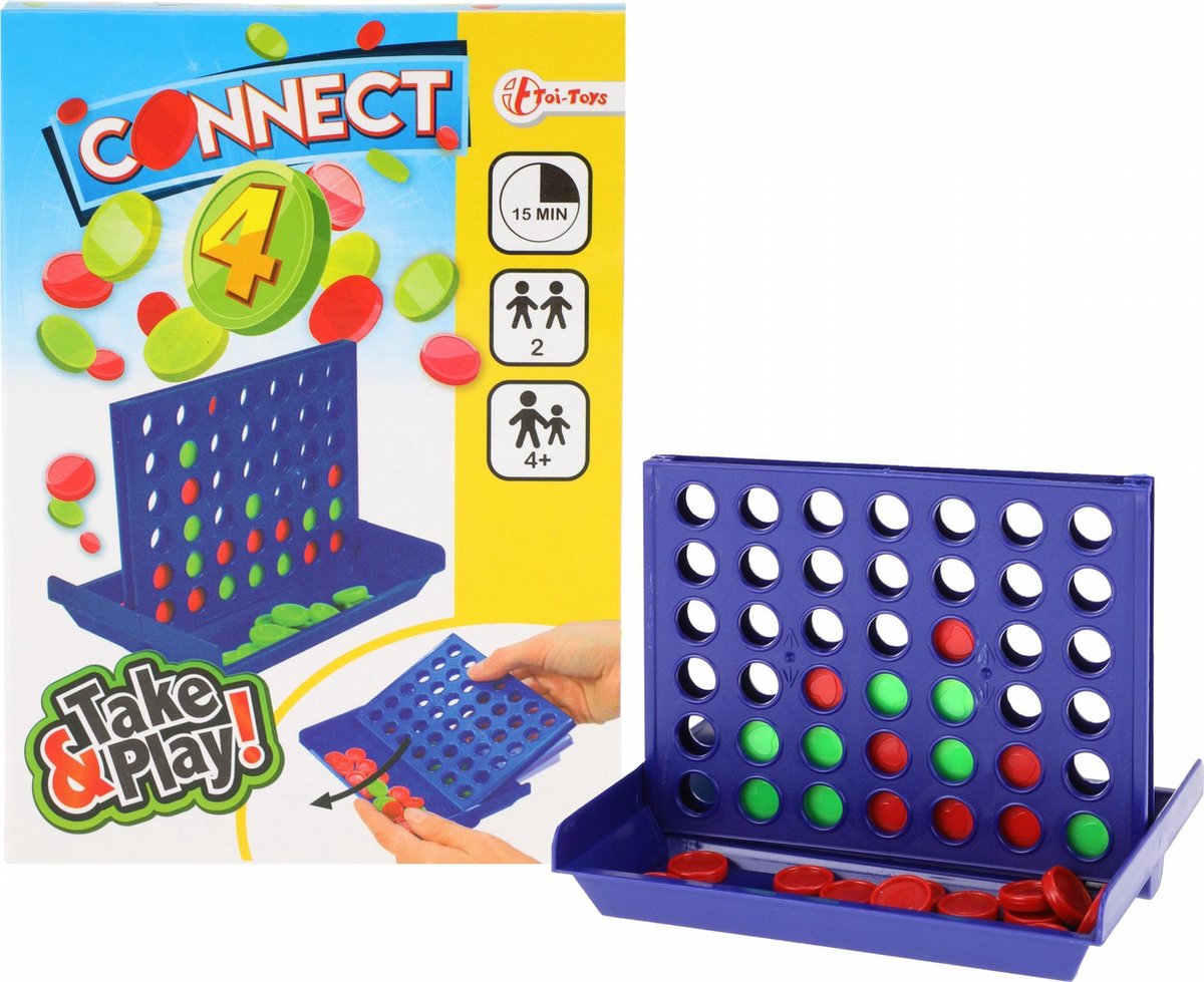 mini 4 op 1 rij spel voor onderweg