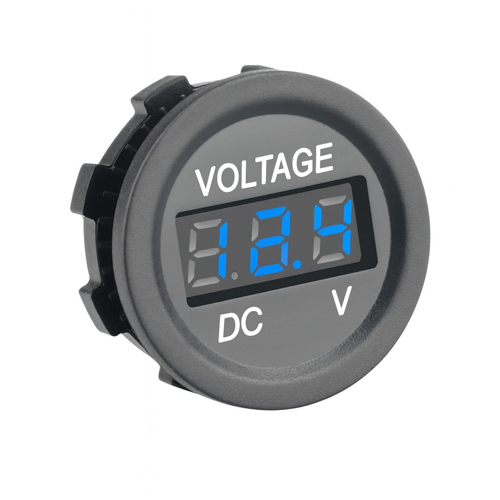 THAR inbouw voltmeter 12V 24V met LED spanningsmeter display