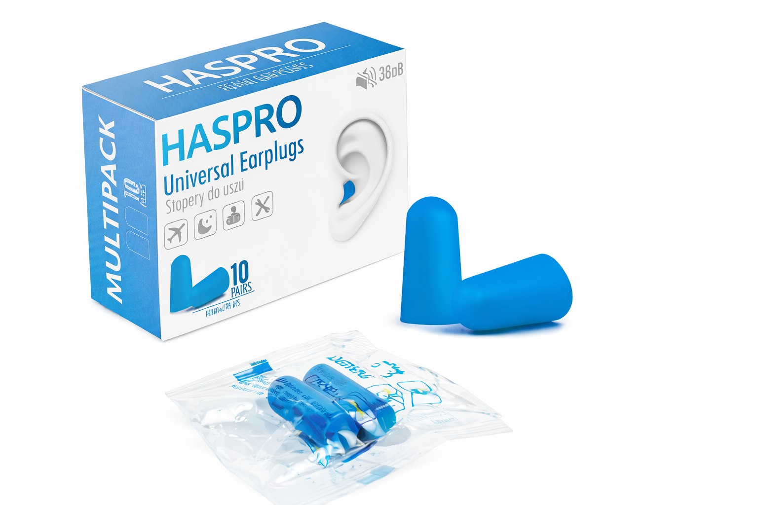 haspro multi10 oordopjes 10 paar geluidsdempend