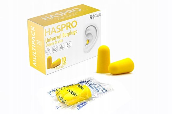 haspro multi10 oordopjes geel